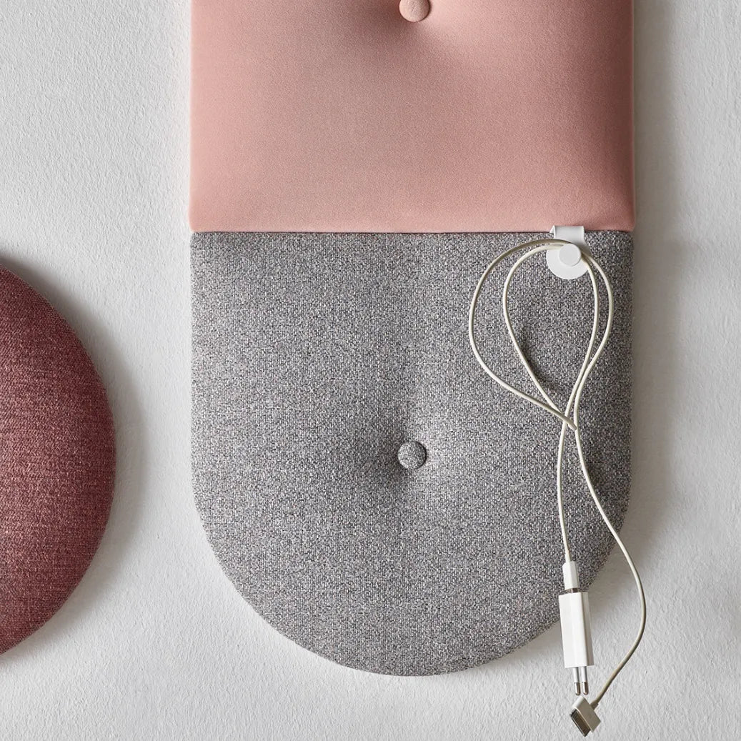 Padded Wall Boards Accessories - Hook beetween panels closeup Decormania UK